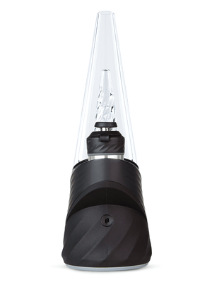 color:onyx | Front shot of Puffco black new Peak Pro rig