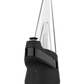 Puffco Peak black smart e rig against white background at a side angle
