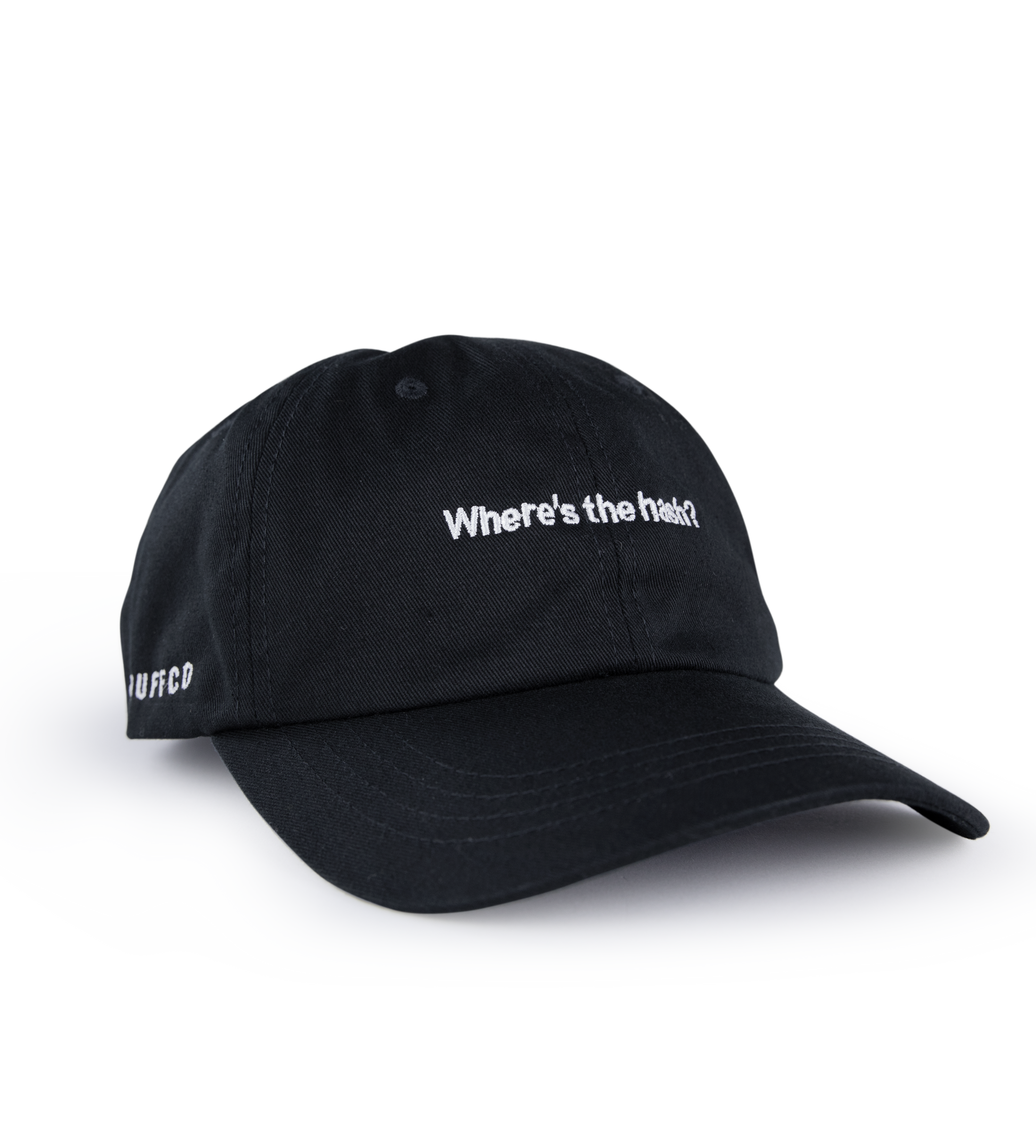 Angled front shot of Puffco hat 