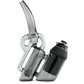 Side shot of Ryan Fitt Proxy glass attached to black base against white backdrop