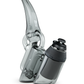 Angled front shot of Ryan Fitt Proxy glass attached to black base against white backdrop