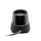 Front shot of black Puffco Peak charger dock against white backdrop