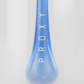 Close up of blue glass detailing and the word "PROXY" on Puffco Proxy Droplet