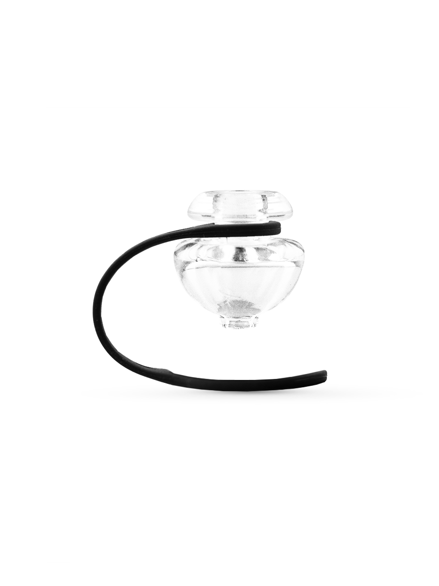 Side shot of Puffco Peak ball cap against white backdrop