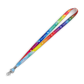 Rainbow Puffco lanyard against white backdrop