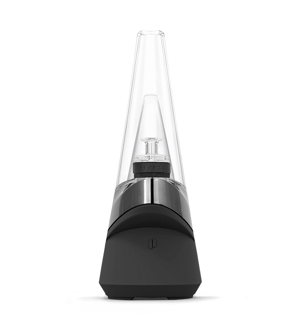 color:black | Front shot of Puffco black portable concentrate vaporizer
